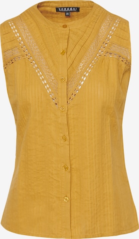 KOROSHI Blouse in Yellow: front