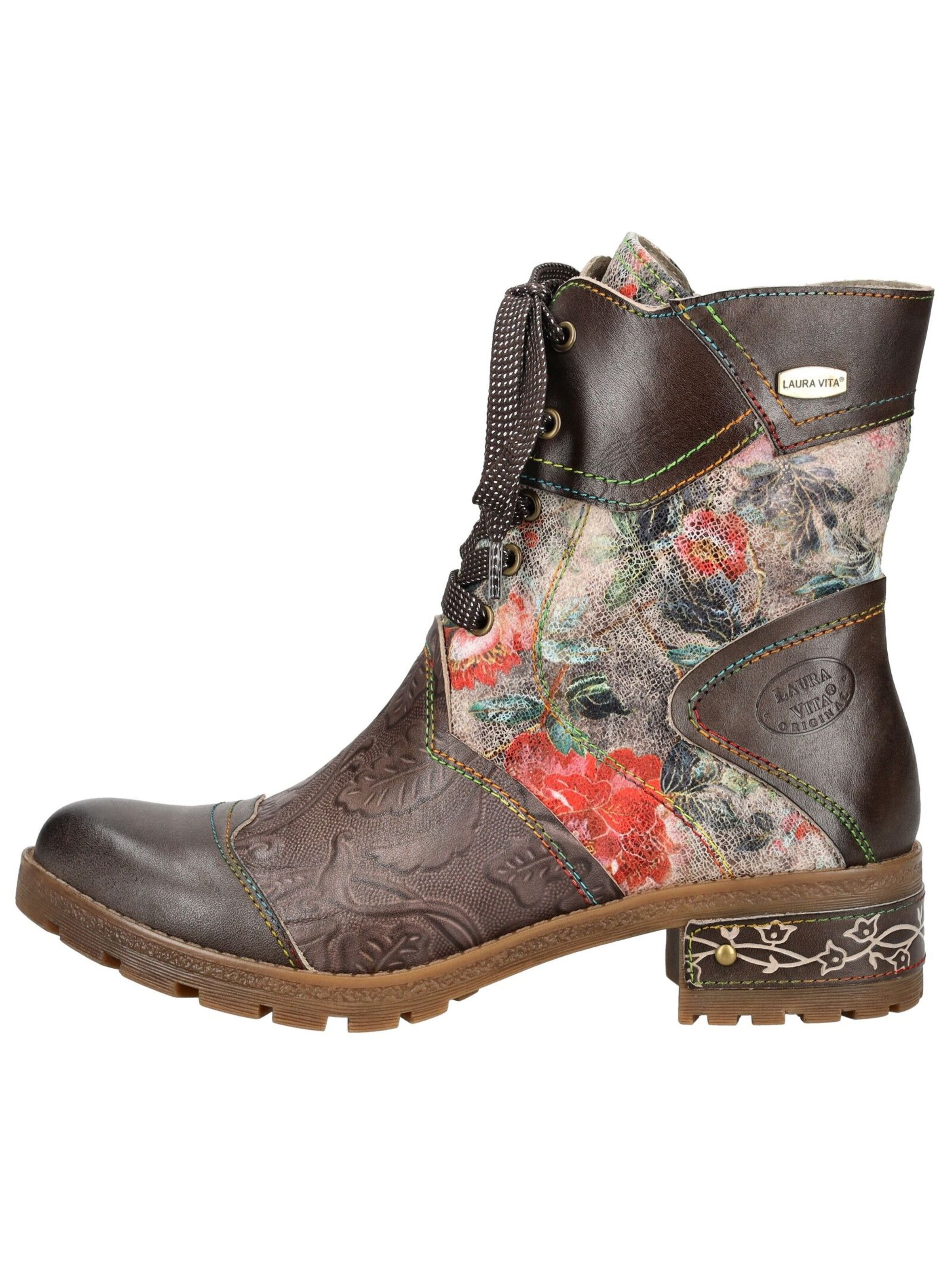 Laura Vita Lace-Up Ankle Boots in Grey