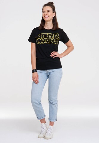 LOGOSHIRT T-Shirt 'Star Wars Logo' in Schwarz