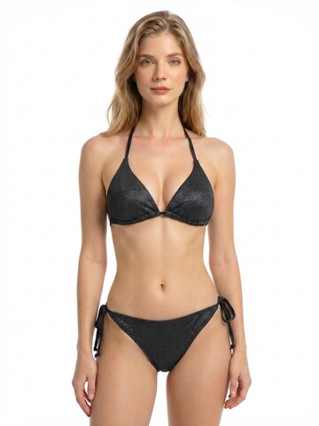 BONVERANO Classic Bikini 'Damen Bikini Set Brazilian mit Bindeband, chlorresistent' in Black: front