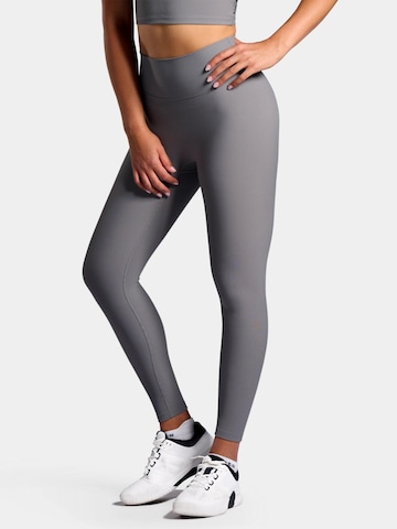 nordicdots Slimfit Leggings 'Rib' in Grijs: voorkant