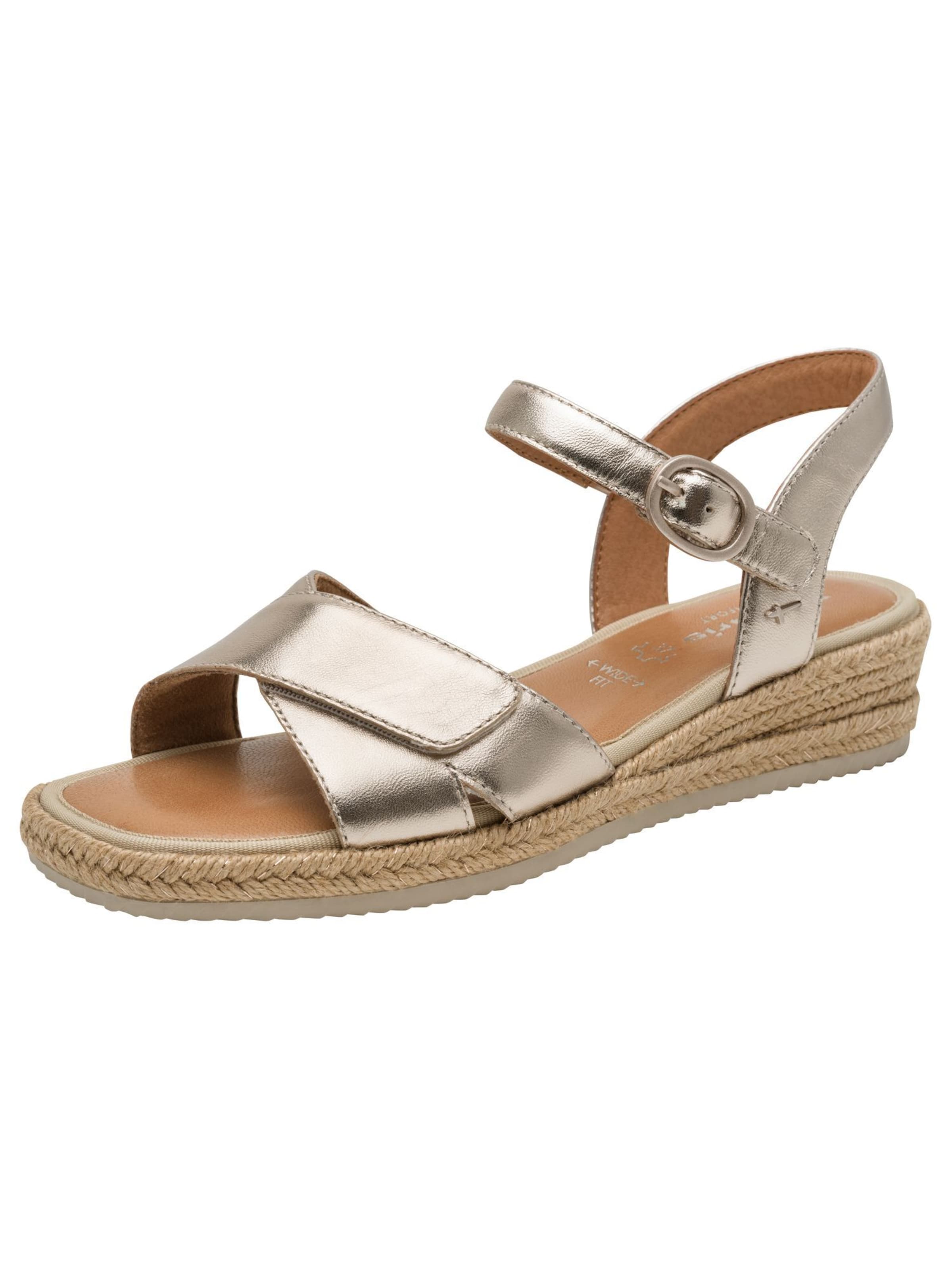 Sandales Tamaris en argent : devant