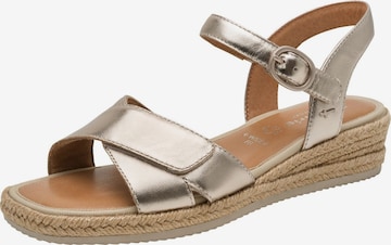 Sandales Tamaris en argent : devant