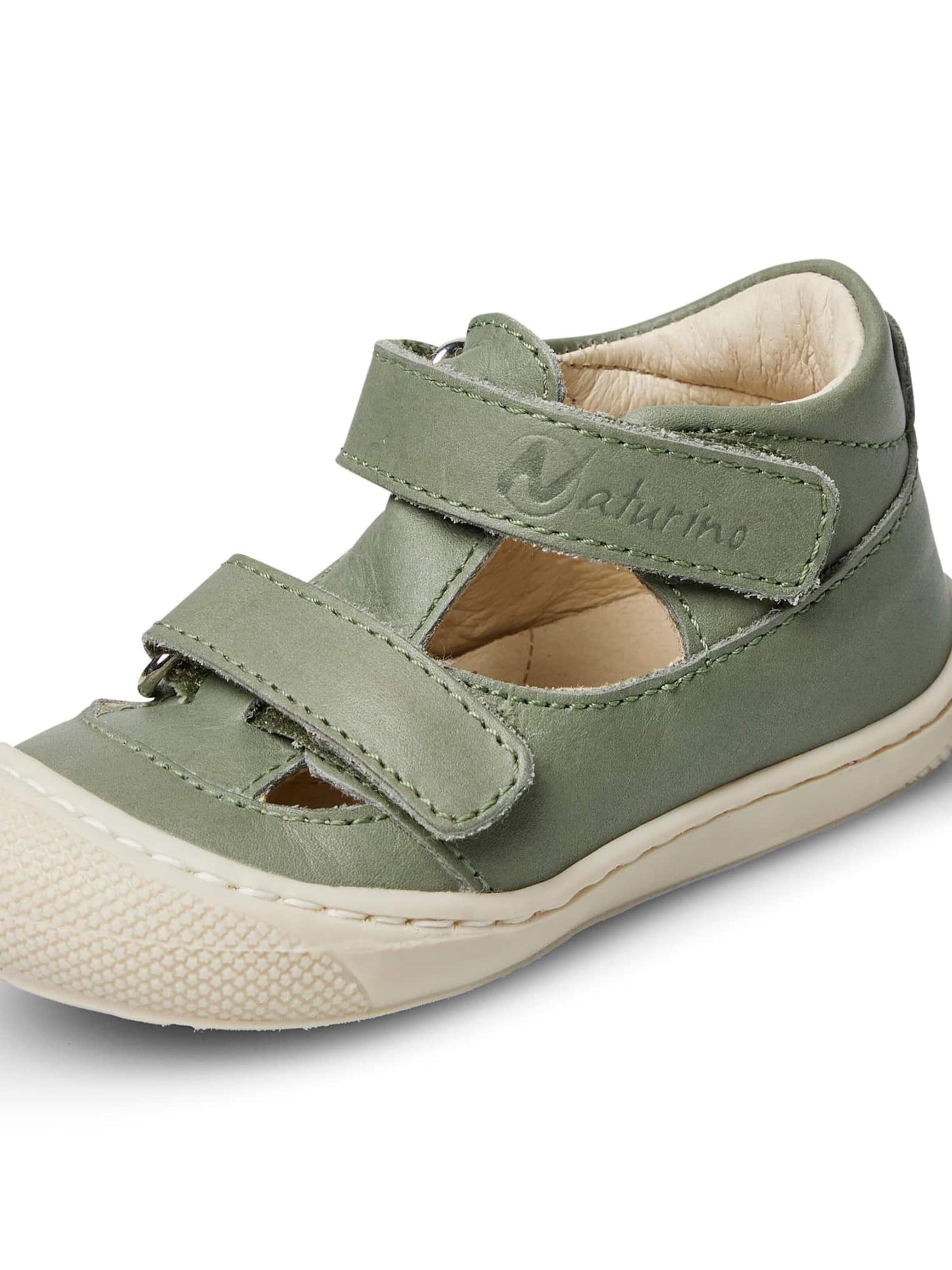 NATURINO Offene Schuhe 'PUFFY' in Grün: Vorderseite