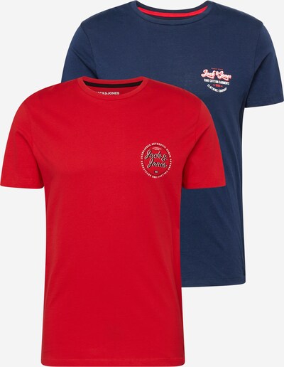 Marškinėliai 'ANDY' iš JACK & JONES, spalva – tamsiai mėlyna / raudona / šviesiai raudona / balta, Prekių apžvalga