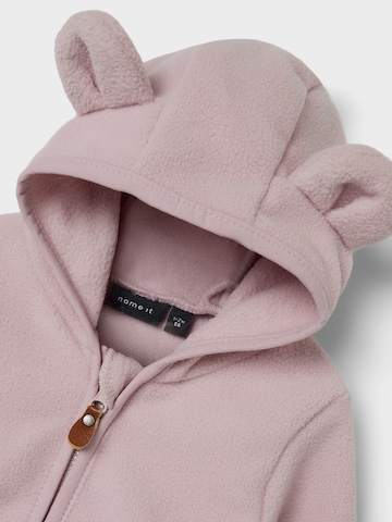 NAME IT Fleece jas 'Meeko' in Lila