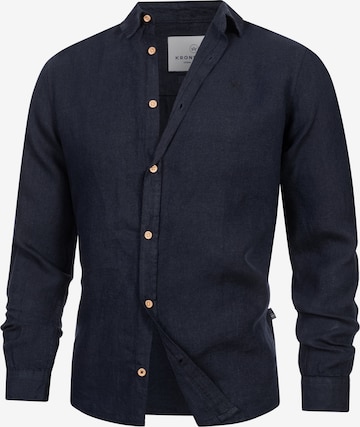 Chemise 'Ayers' Kronstadt en bleu : devant