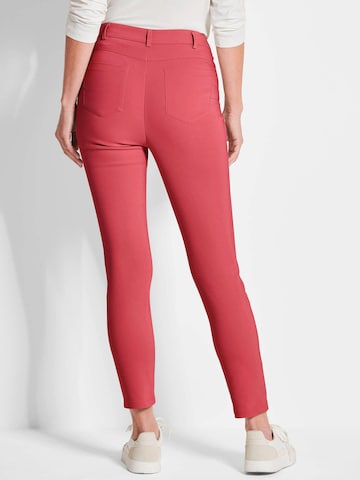 Goldner Slimfit Broek 'Bella' in Rood