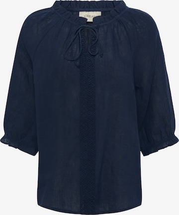 Chemisier 'Bellis' Cream en bleu : devant