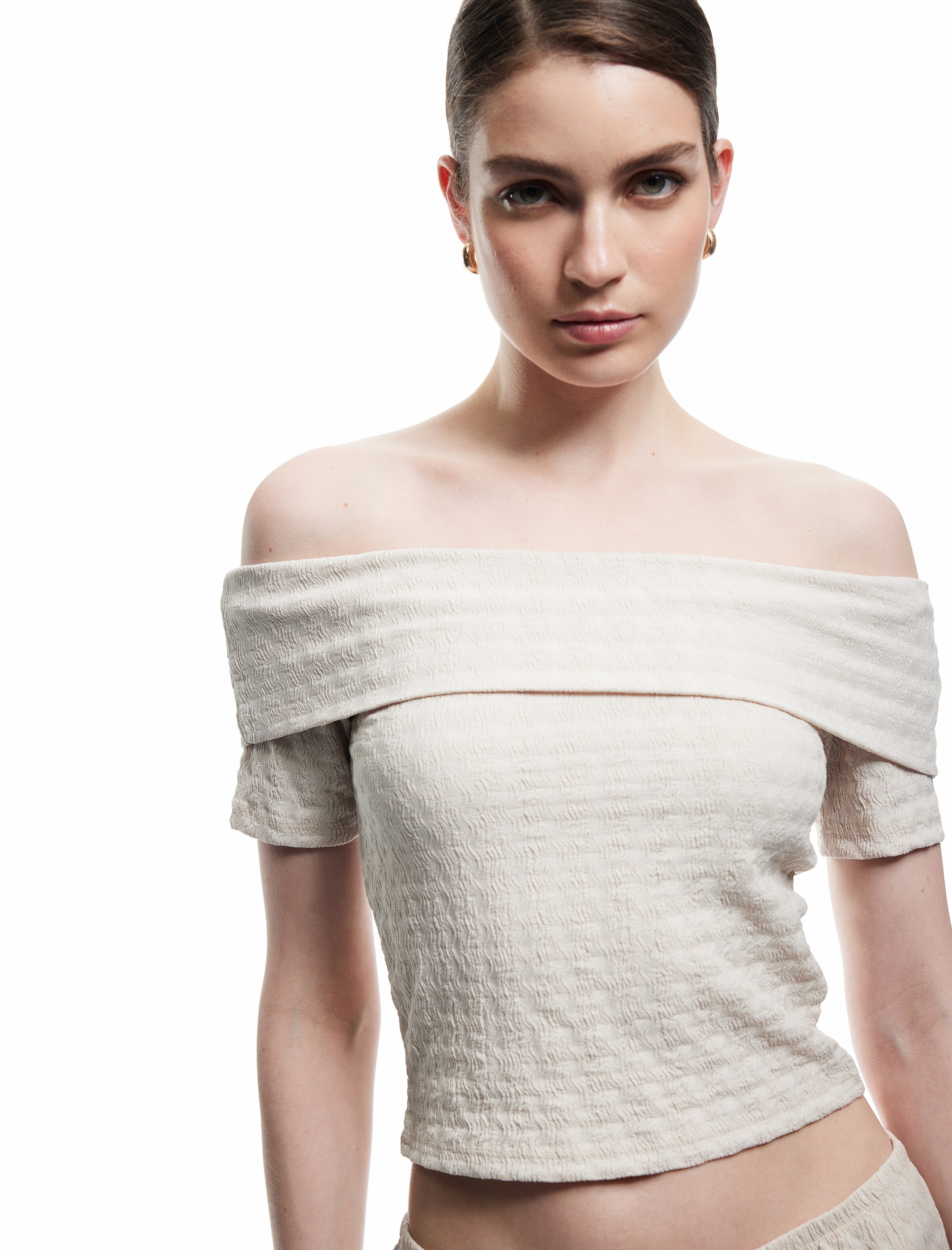 Koton T-Shirt in Beige: Vorderseite