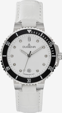 DUGENA Analog Watch in White: front