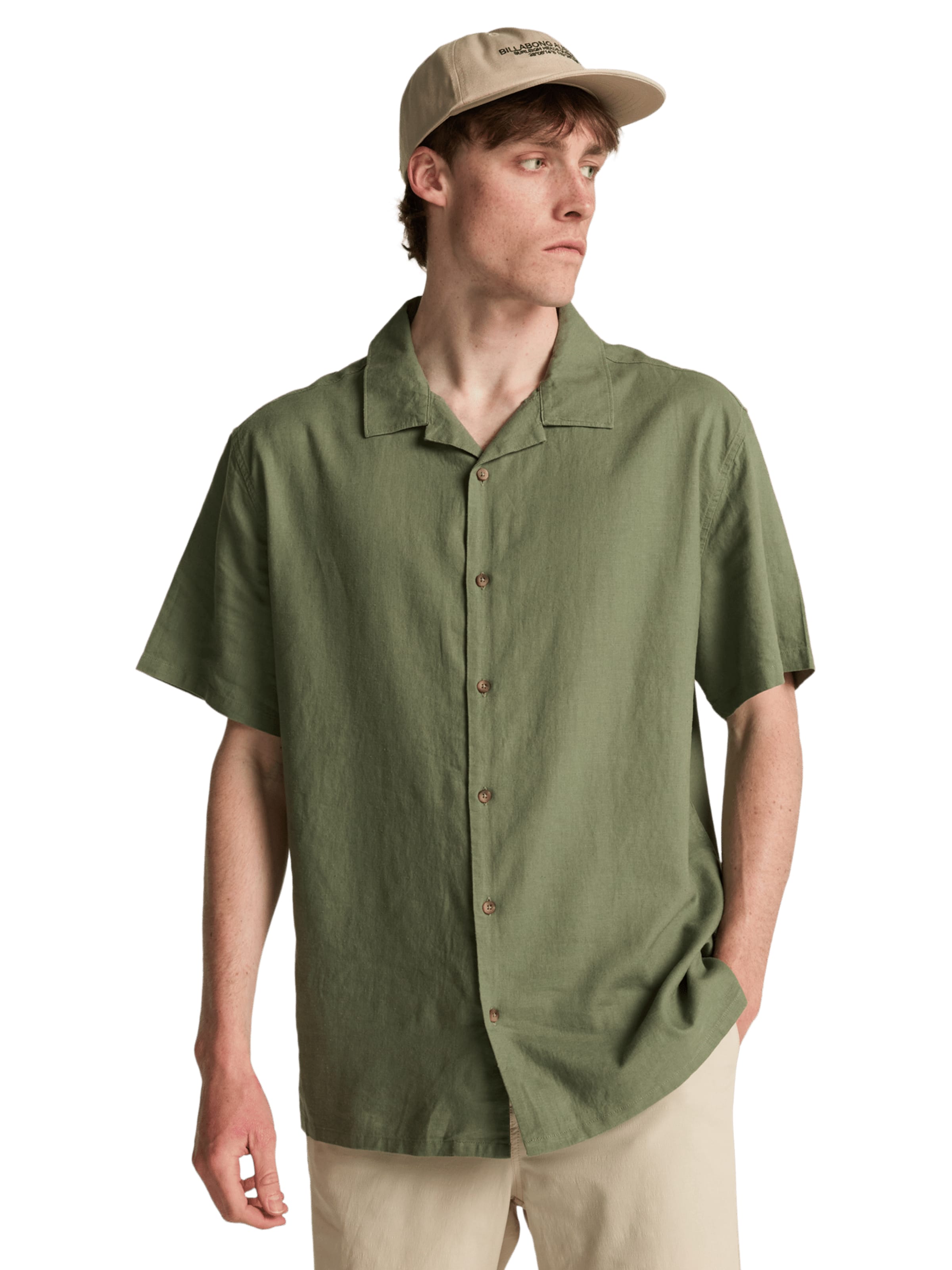 BILLABONG Regular fit Button Up Shirt in Green: front