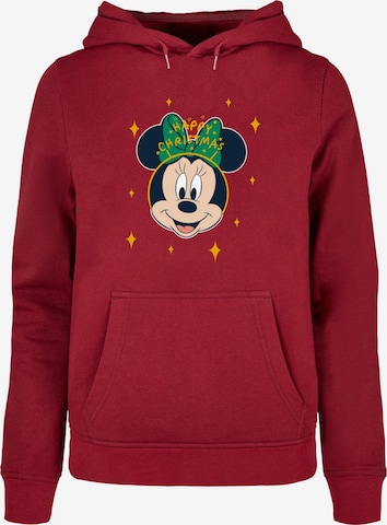ABSOLUTE CULT Sweatshirt 'Minnie Mouse - Happy Christmas' in Rot: predná strana