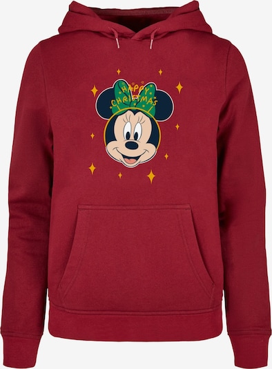 ABSOLUTE CULT Sweatshirt 'Minnie Mouse - Happy Christmas' in nude / goldgelb / smaragd / burgunder, Produktansicht