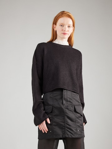 BRAVE SOUL Sweater in Black: front