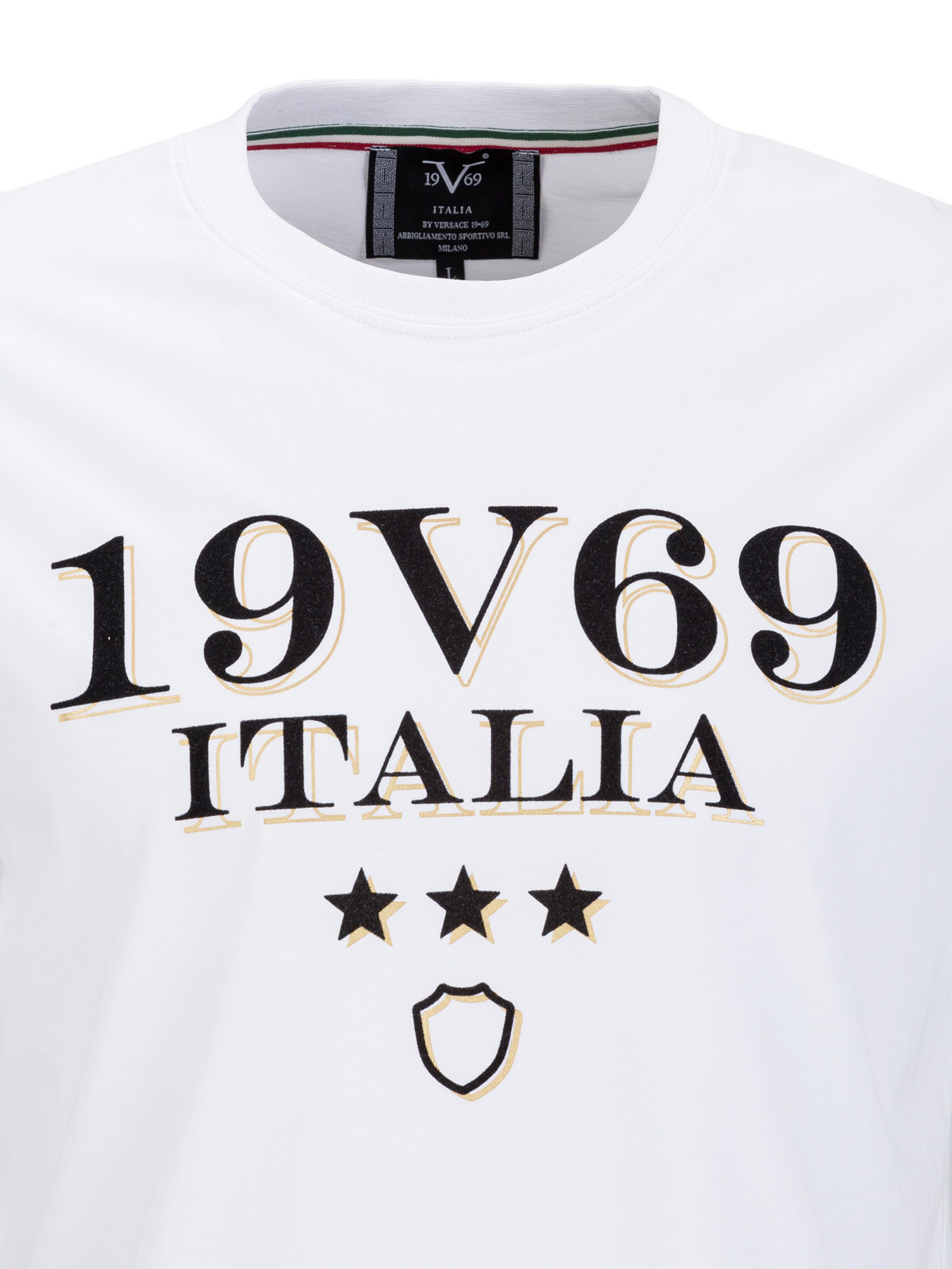 19V69 ITALIA T-shirt 'Rafael' i vit