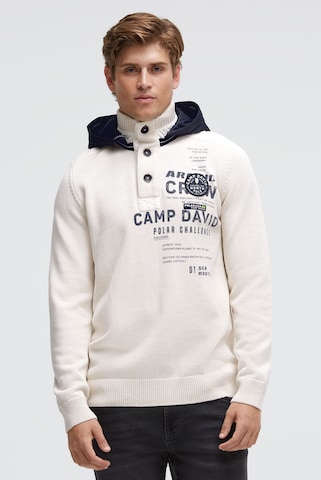 CAMP DAVID Pullover in Weiß: Vorderseite