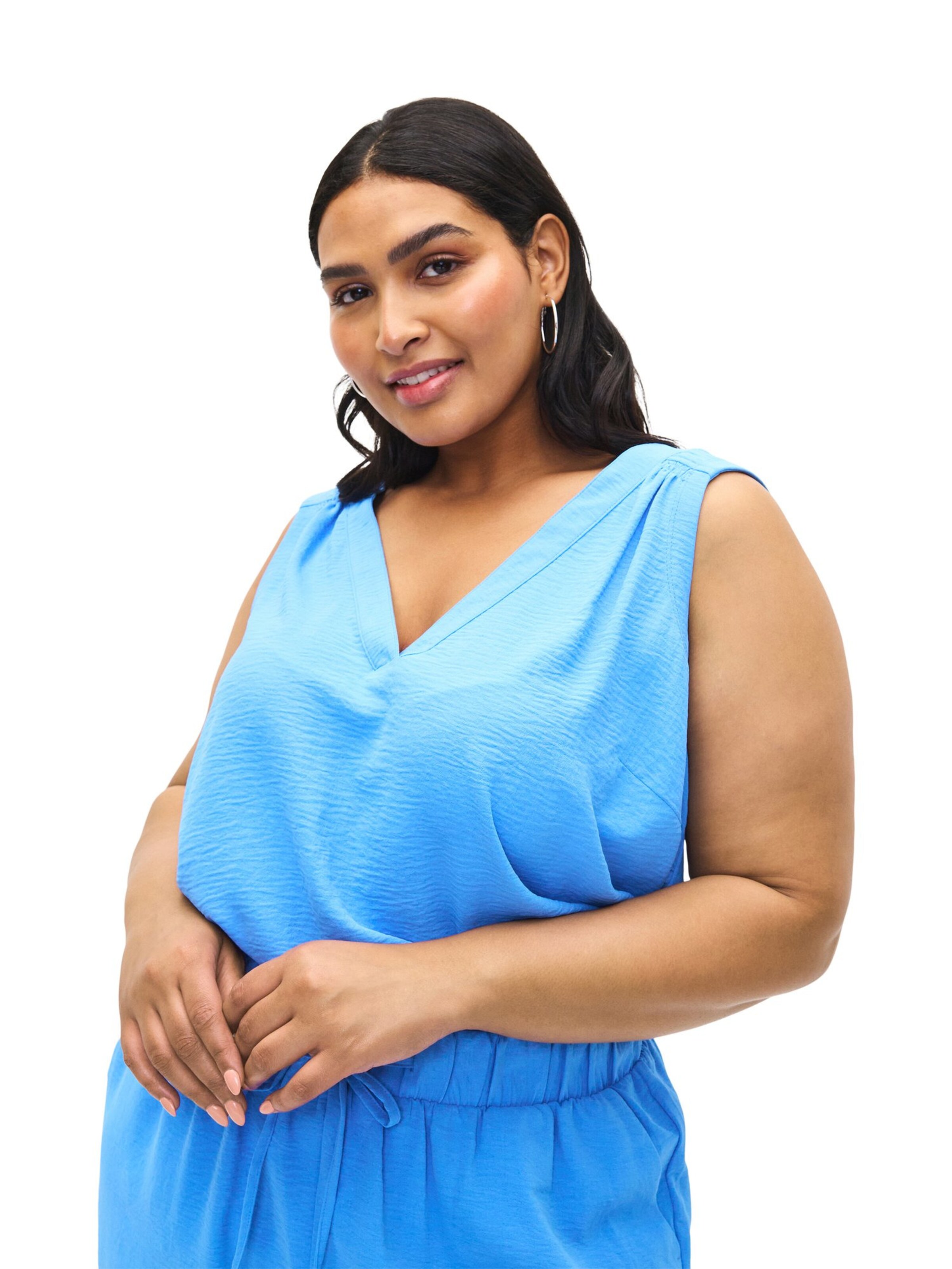 Haut 'MFIKKA' Zizzi en bleu : devant