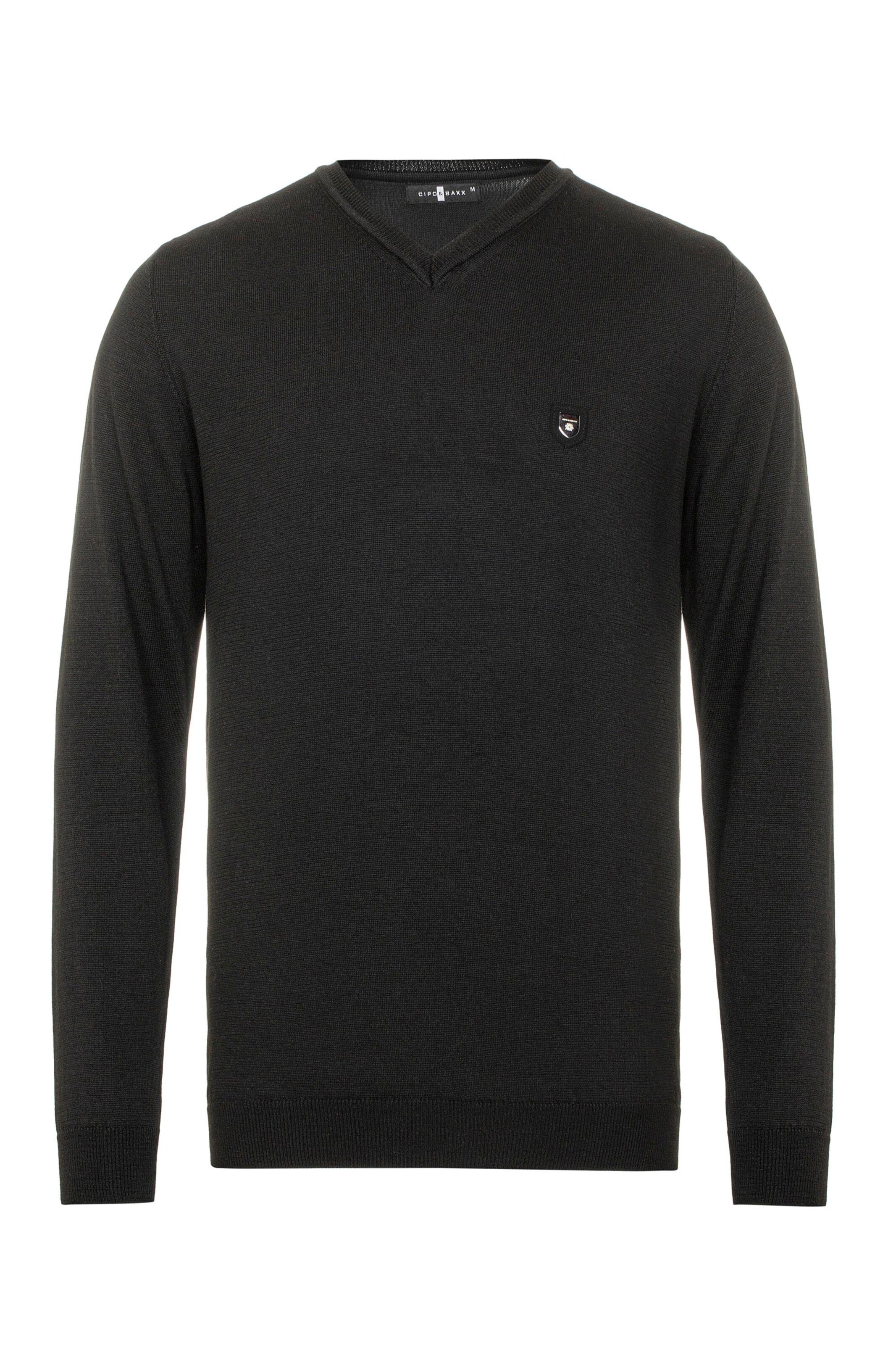 CIPO & BAXX Pullover in Schwarz: Vorderseite