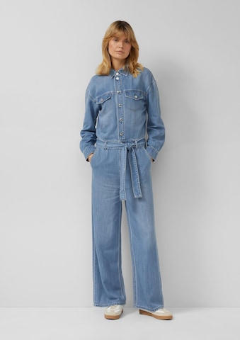 s.Oliver Jumpsuit in Blauw: voorkant