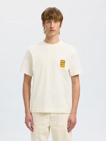 SELECTED - Camiseta en beige: frente