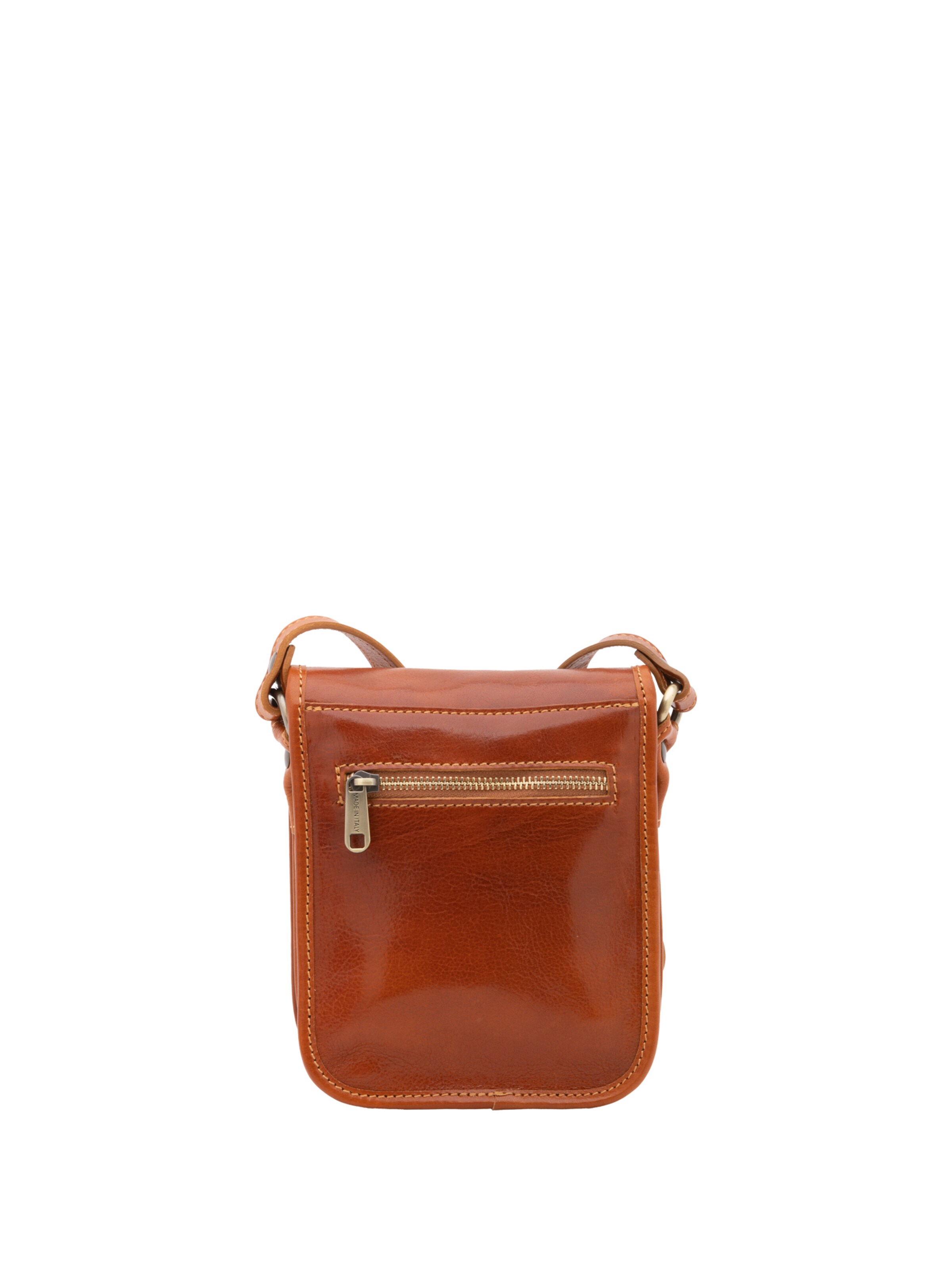 Borsa a tracolla 'Borsa a tracolla uomo vera pelle con calamita - Made in Italy' di I Fratelli in beige