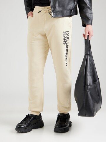 KARL LAGERFELD JEANS Tapered Hose in Beige: Vorderseite