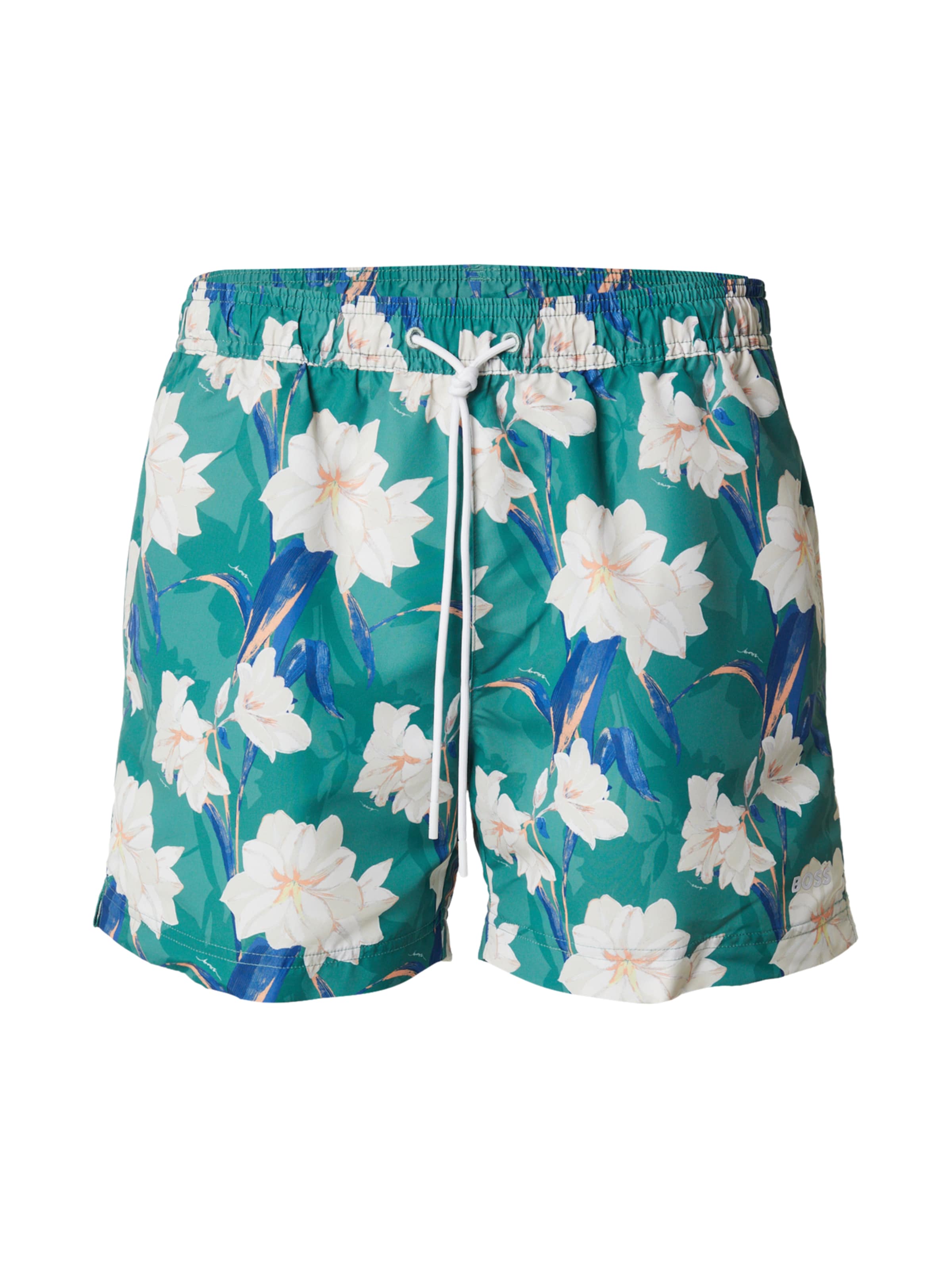 BOSS Плавательные шорты 'Iris' в Зеленый: спереди