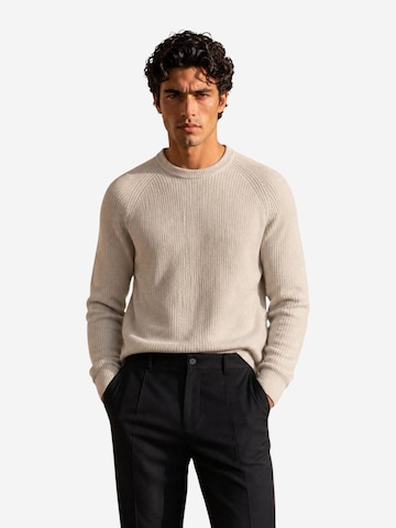 GUESS Sweater 'NIRO VANISÈ STRIPES M6BR19 Z1368' in Beige: front