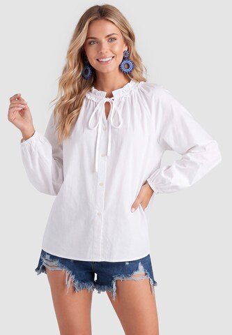 IZIA - Blusa em branco: frente