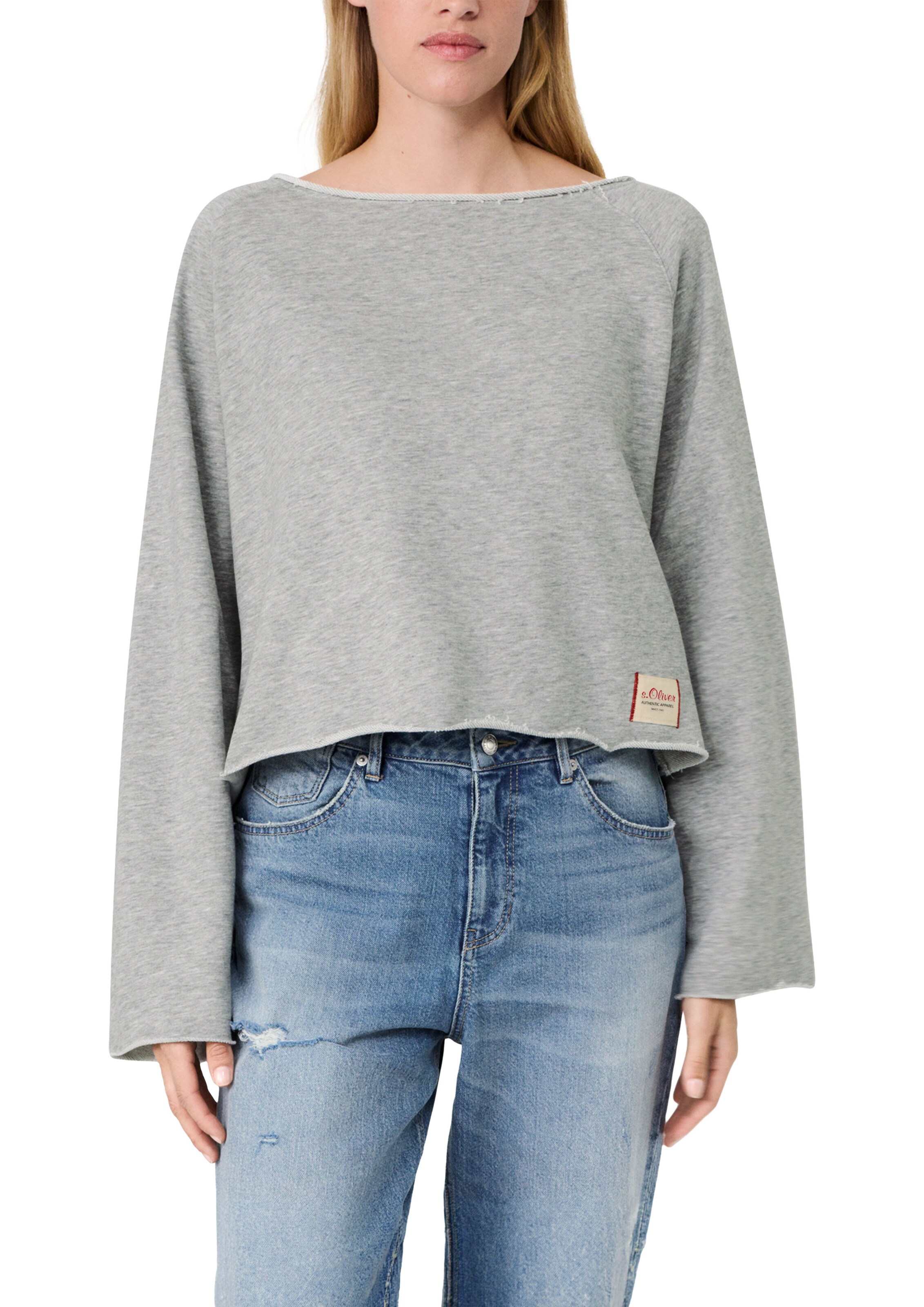 s.Oliver Sweatshirt 'Vintage' in Grijs
