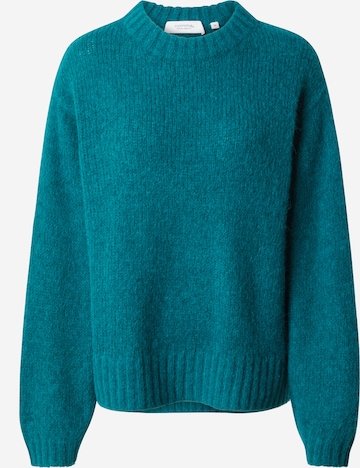 Pullover di comma casual identity in blu: frontale