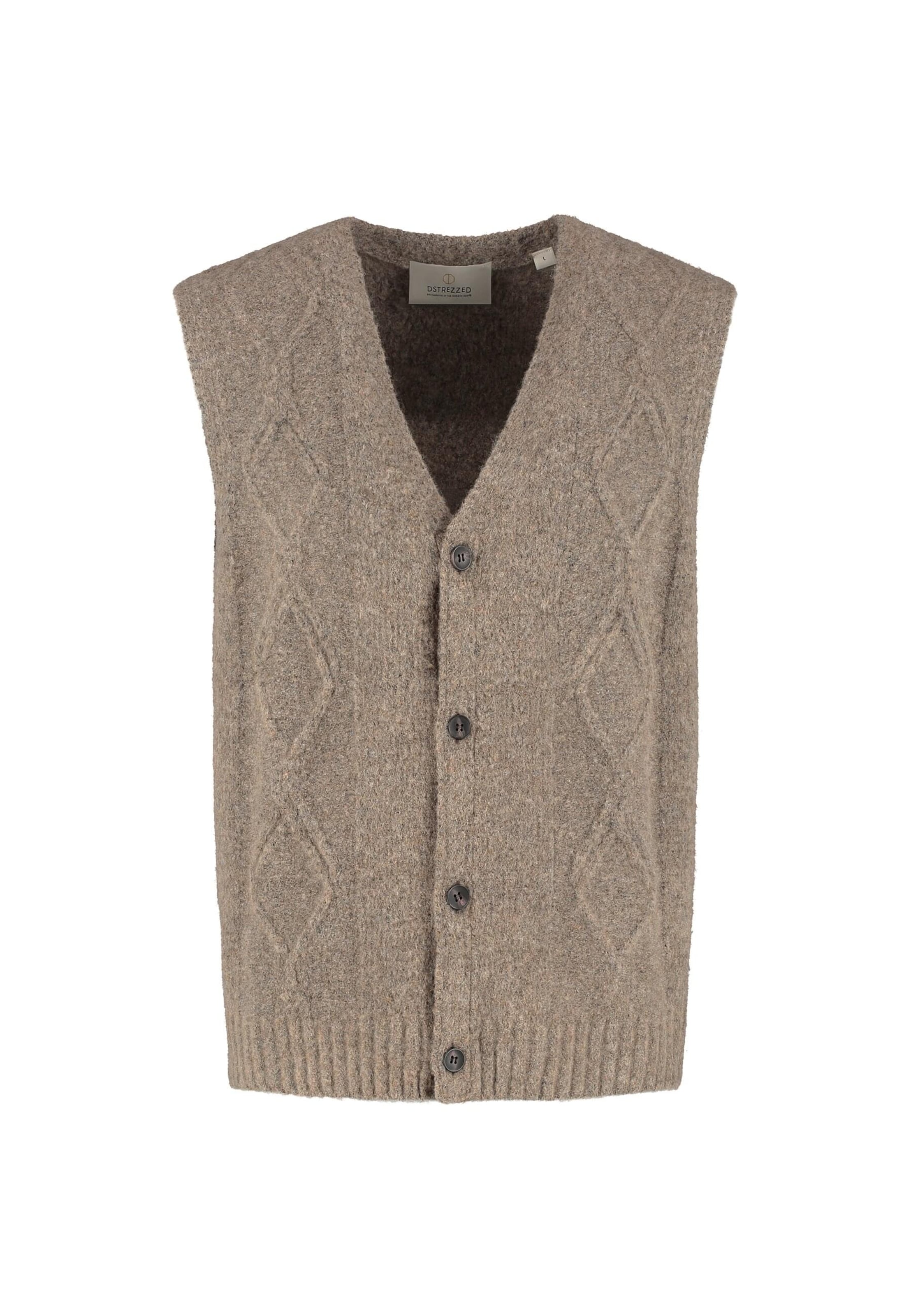 Gilet &#x27;Hugin&#x27; di Dstrezzed in marrone: frontale