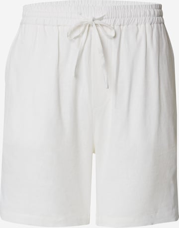DAN FOX APPAREL Normalny krój Spodnie 'Maddox' w kolorze biały: przód
