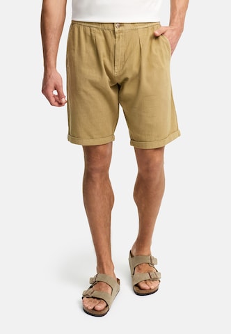 INDICODE JEANS Regular Chino trousers 'Tryto' in Beige: front
