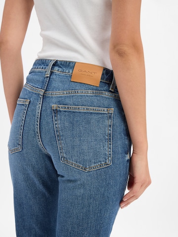 GANT Regular Jeans 'Mid Blue Broken' in Blue