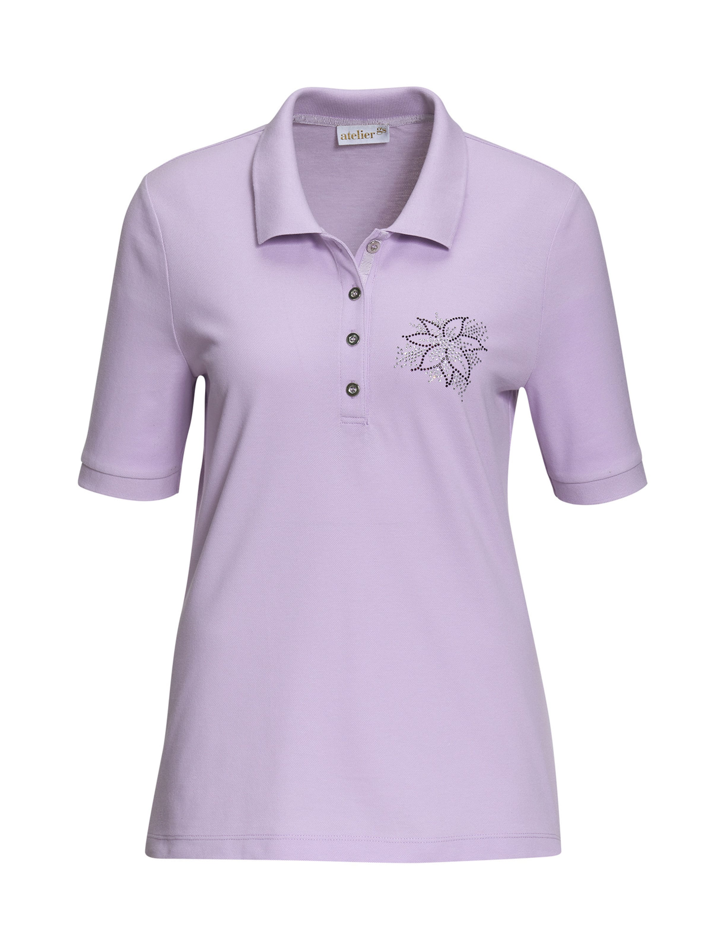 Goldner Shirt in Lila: Vorderseite