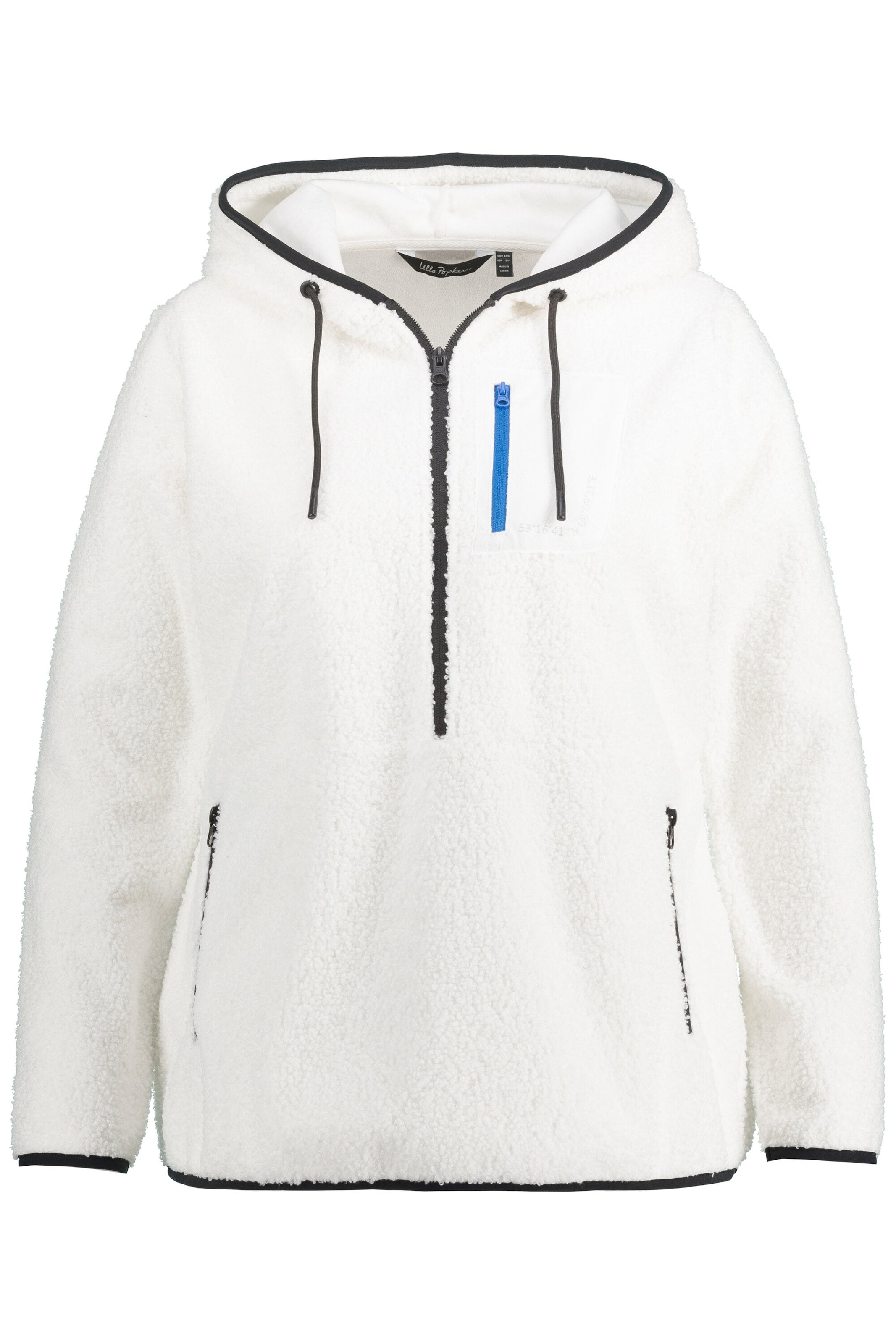 Ulla Popken Sweatshirt in White: front