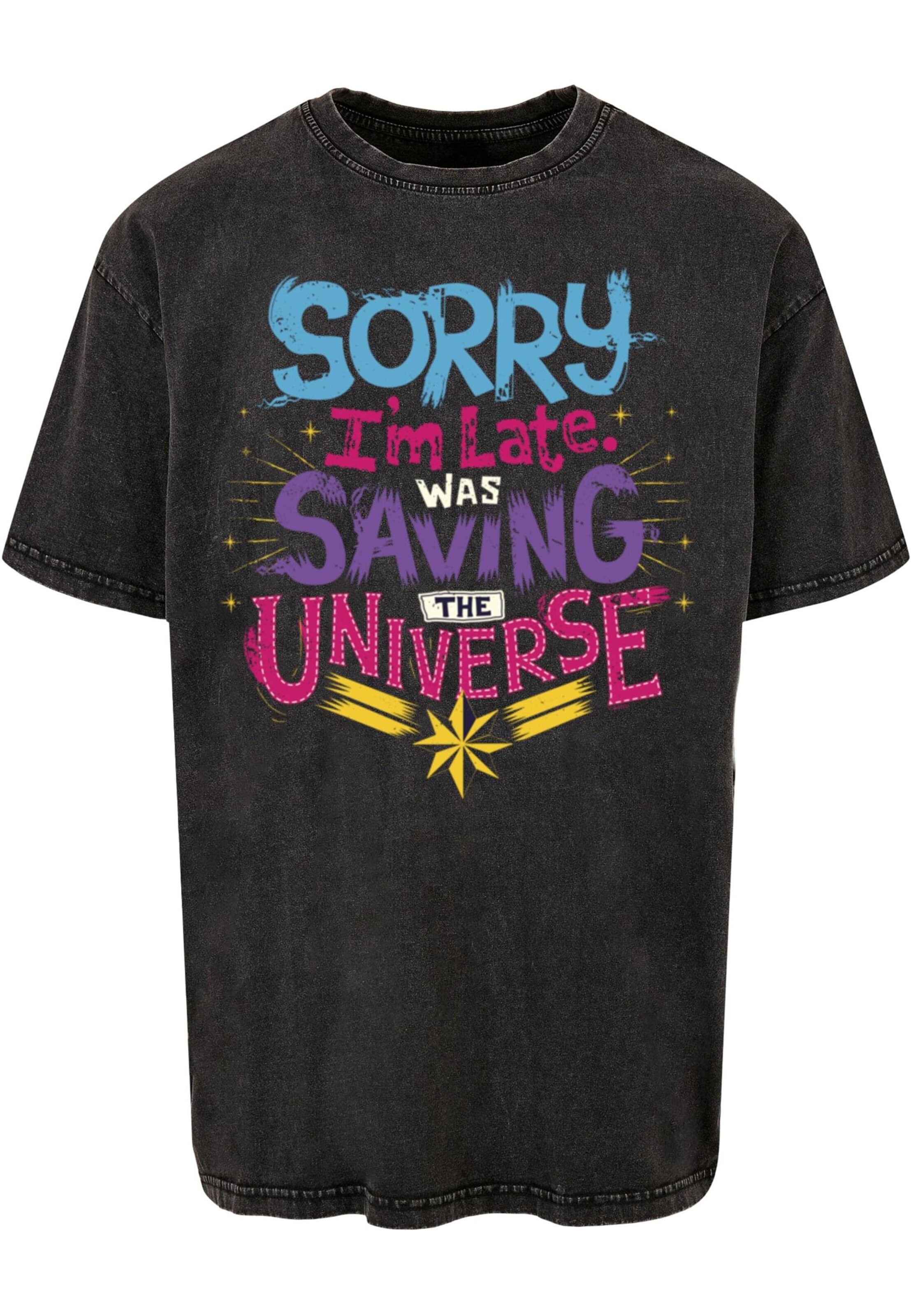 T-Shirt 'Marvel - Saving Universe' ABSOLUTE CULT en noir : devant