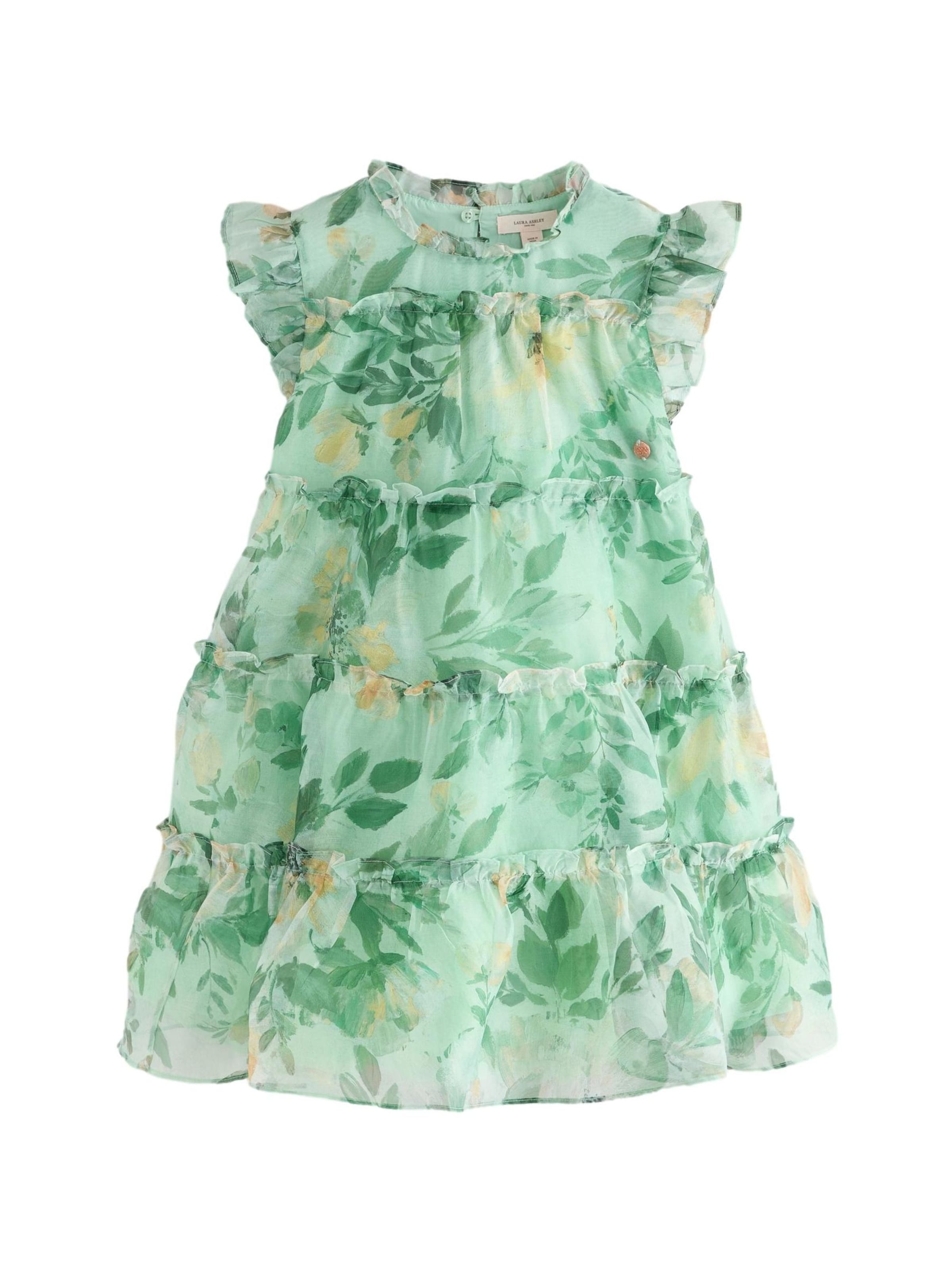 LAURA ASHLEY Jurk in Groen: voorkant