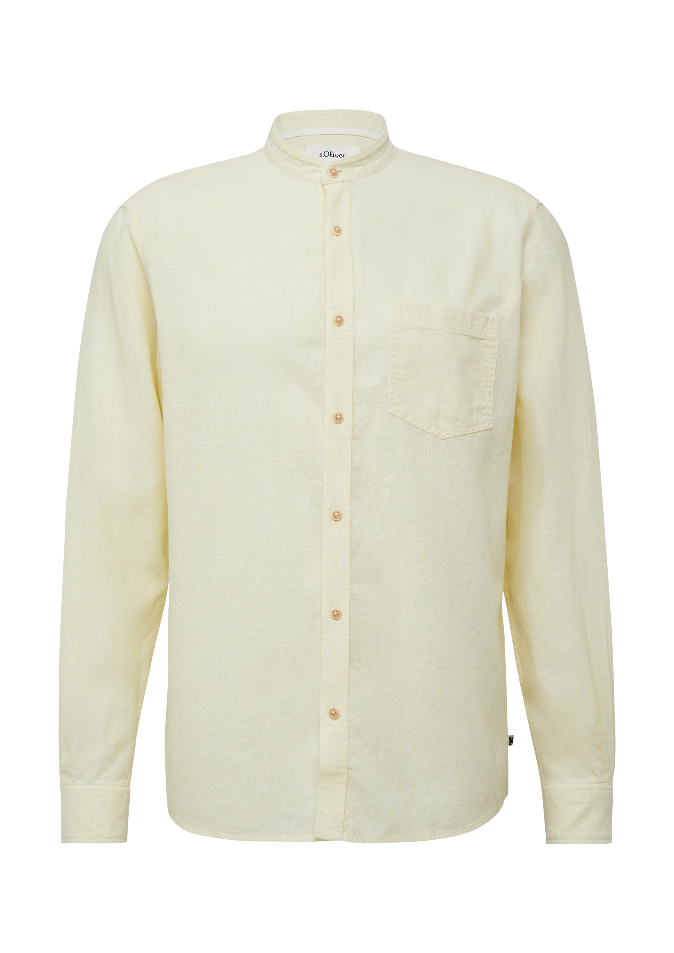 s.Oliver Overhemd in Geel: voorkant