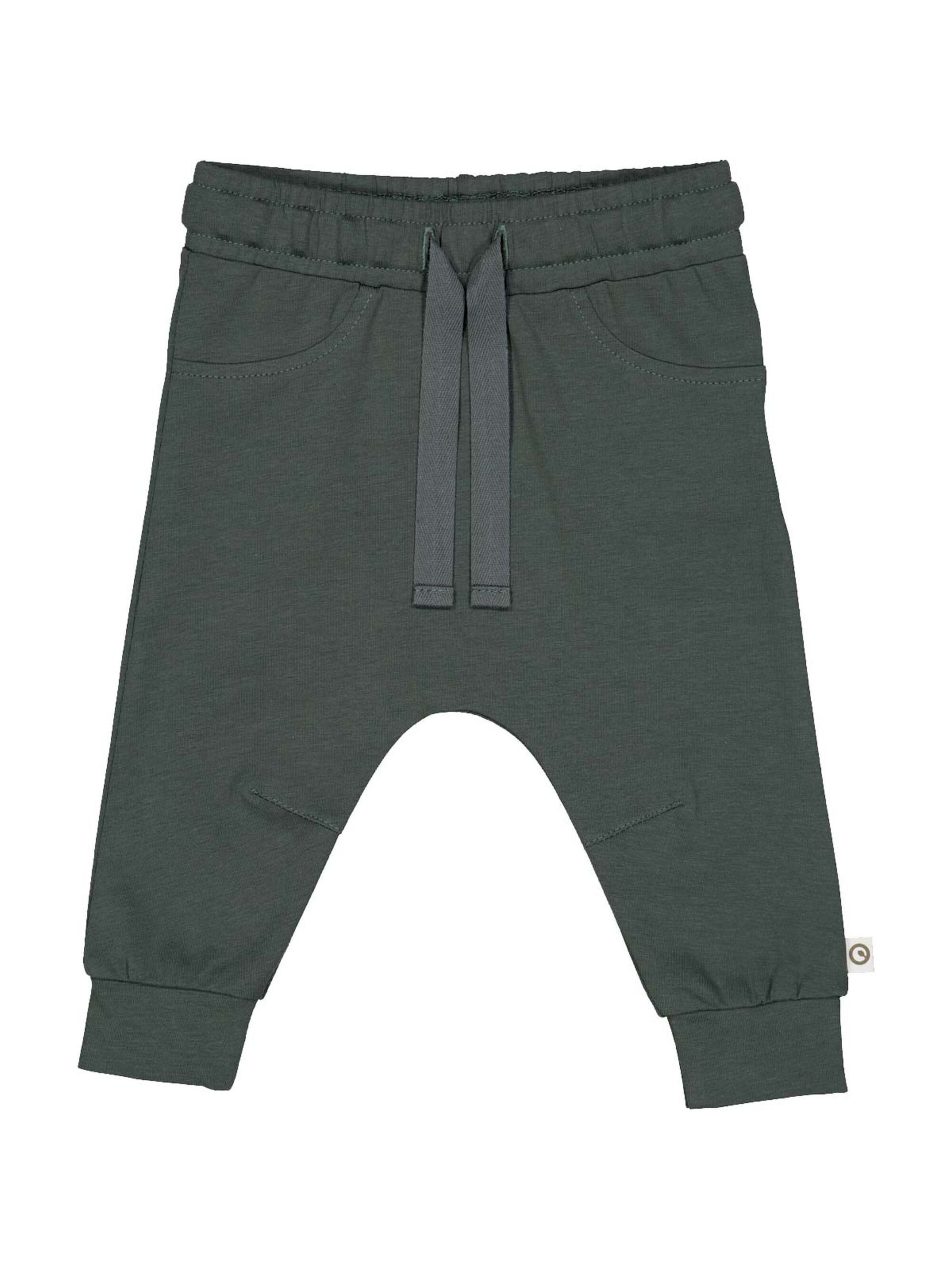 Müsli by GREEN COTTON - Tapered Calças em verde: frente