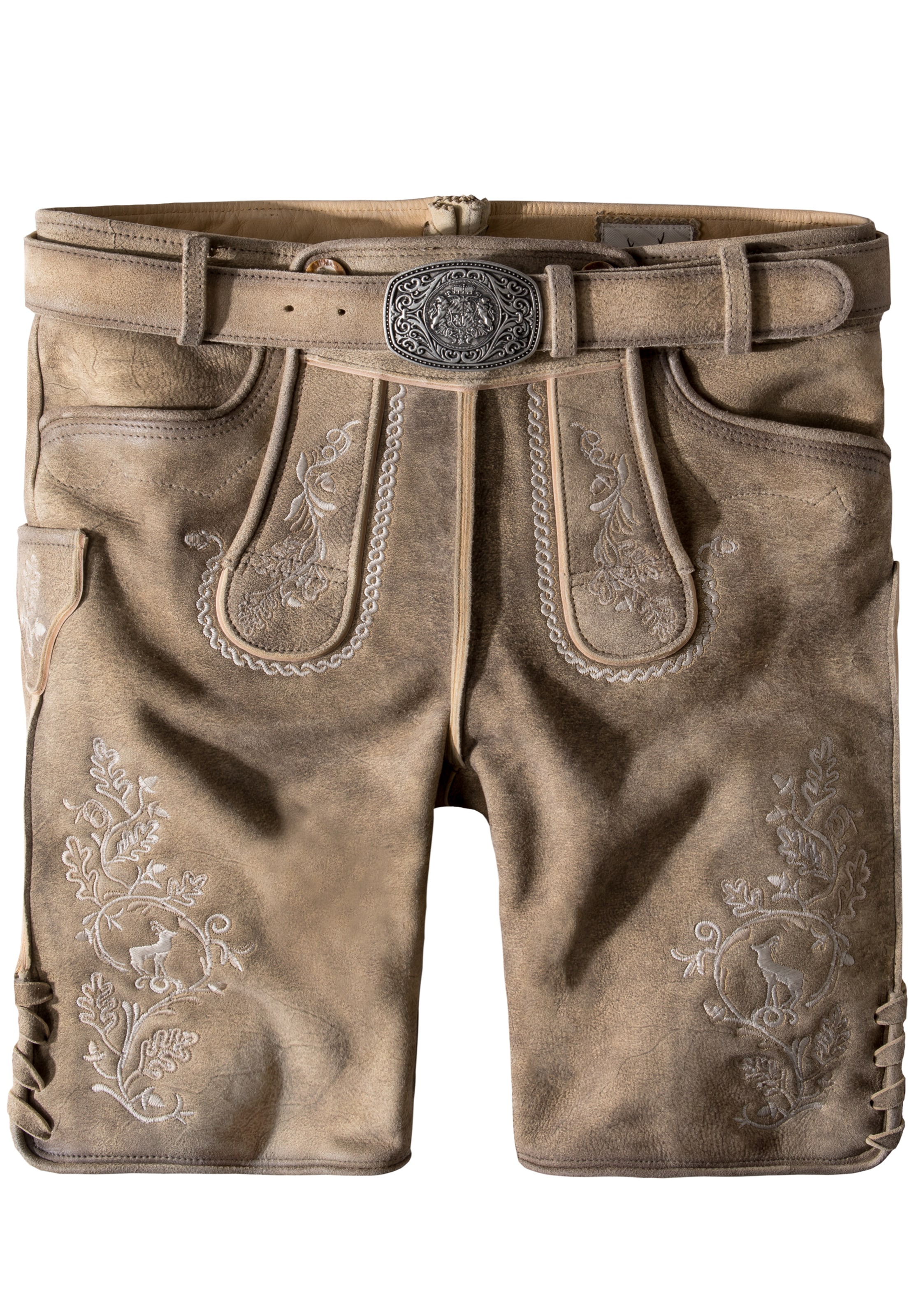 Coupe slim Pantalon folklorique 'Girgl' STOCKERPOINT en marron : devant