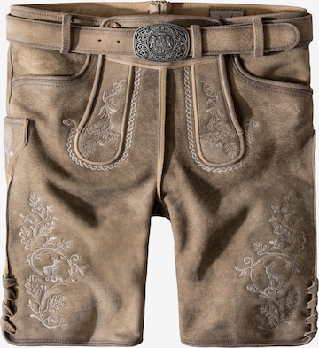 Slimfit Pantaloni per costume tradizionale 'Girgl' di STOCKERPOINT in marrone: frontale