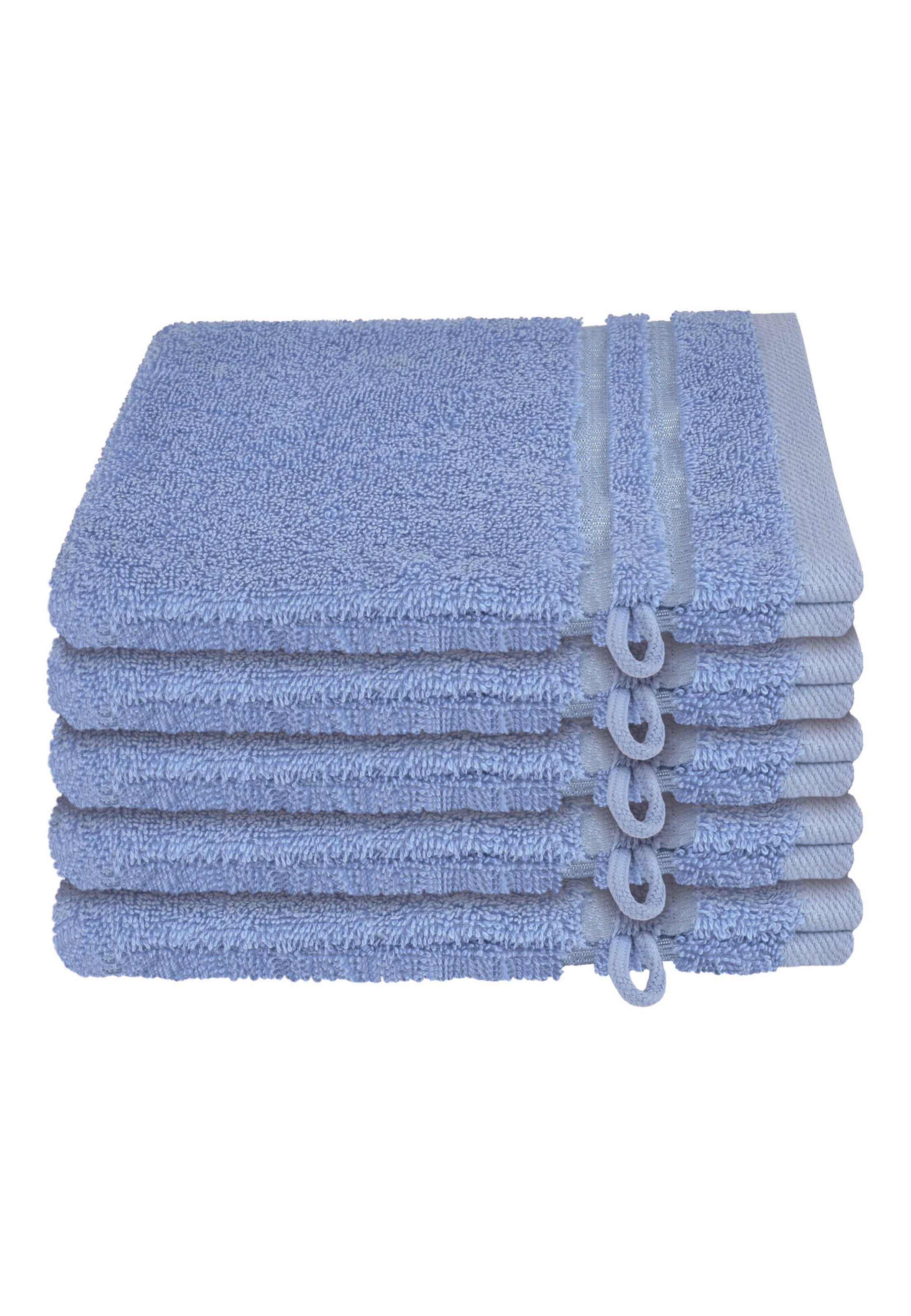 SCHIESSER Waschhandschuhe 'Milano' in Blau: Vorderseite