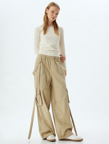 Koton Wide leg Cargobroek in Beige