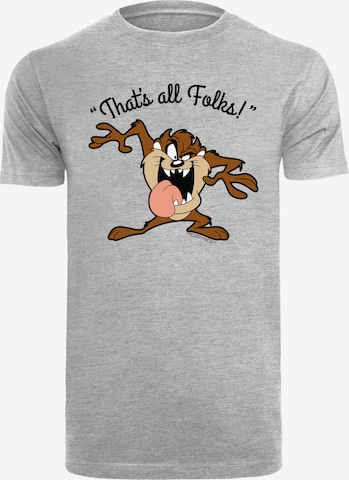 T-Shirt 'Looney Tunes Taz That's All Folks' F4NT4STIC en gris : devant