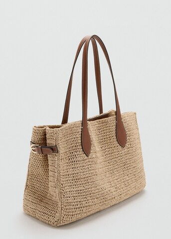 MANGO Shopper in Brown