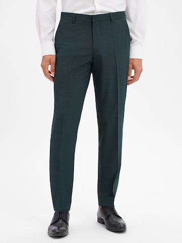 BOSS Regular Pantalon 'Leon' in Groen: voorkant