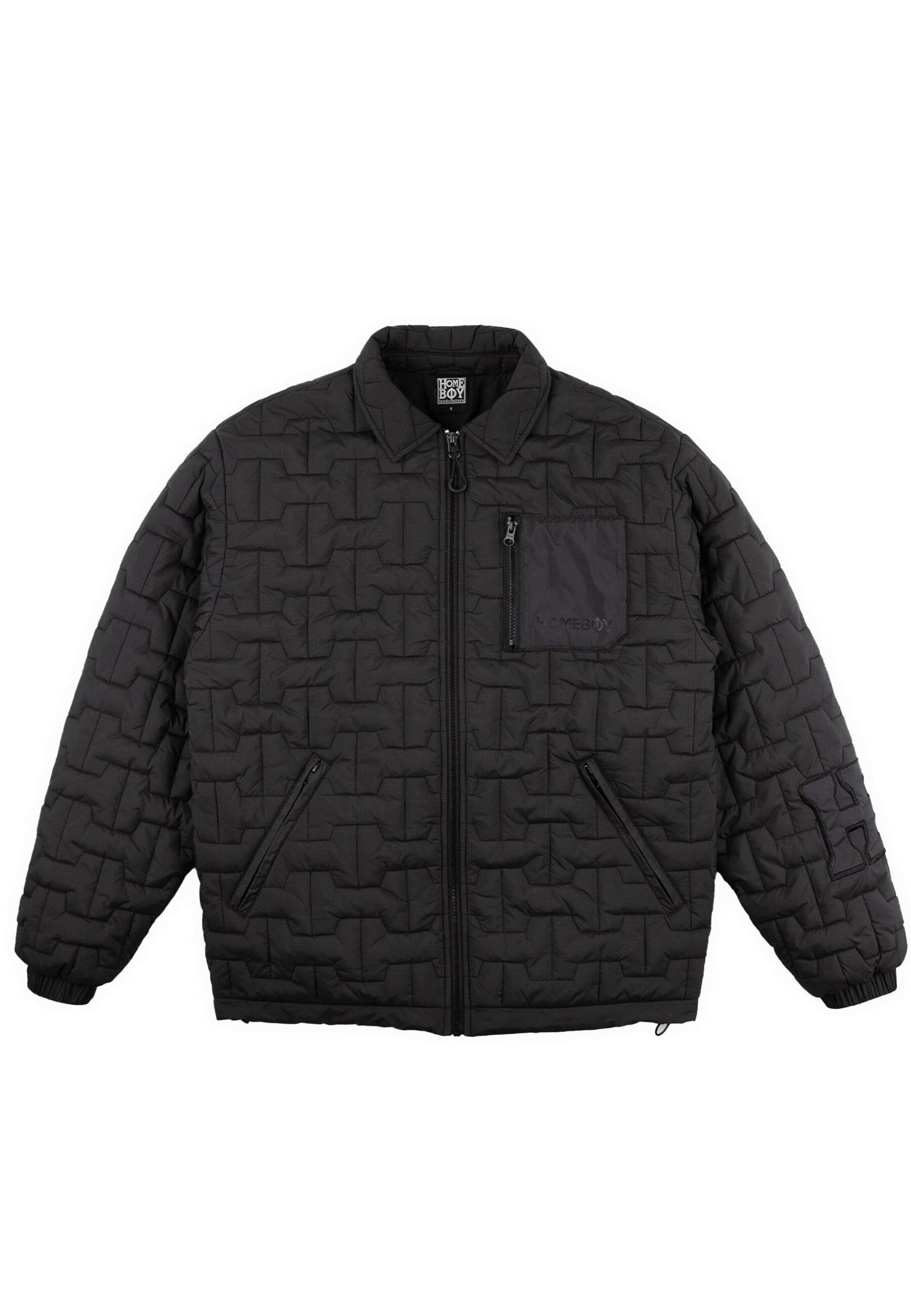 HOMEBOY Jacke 'Cobblestone Coach' in Schwarz: Vorderseite